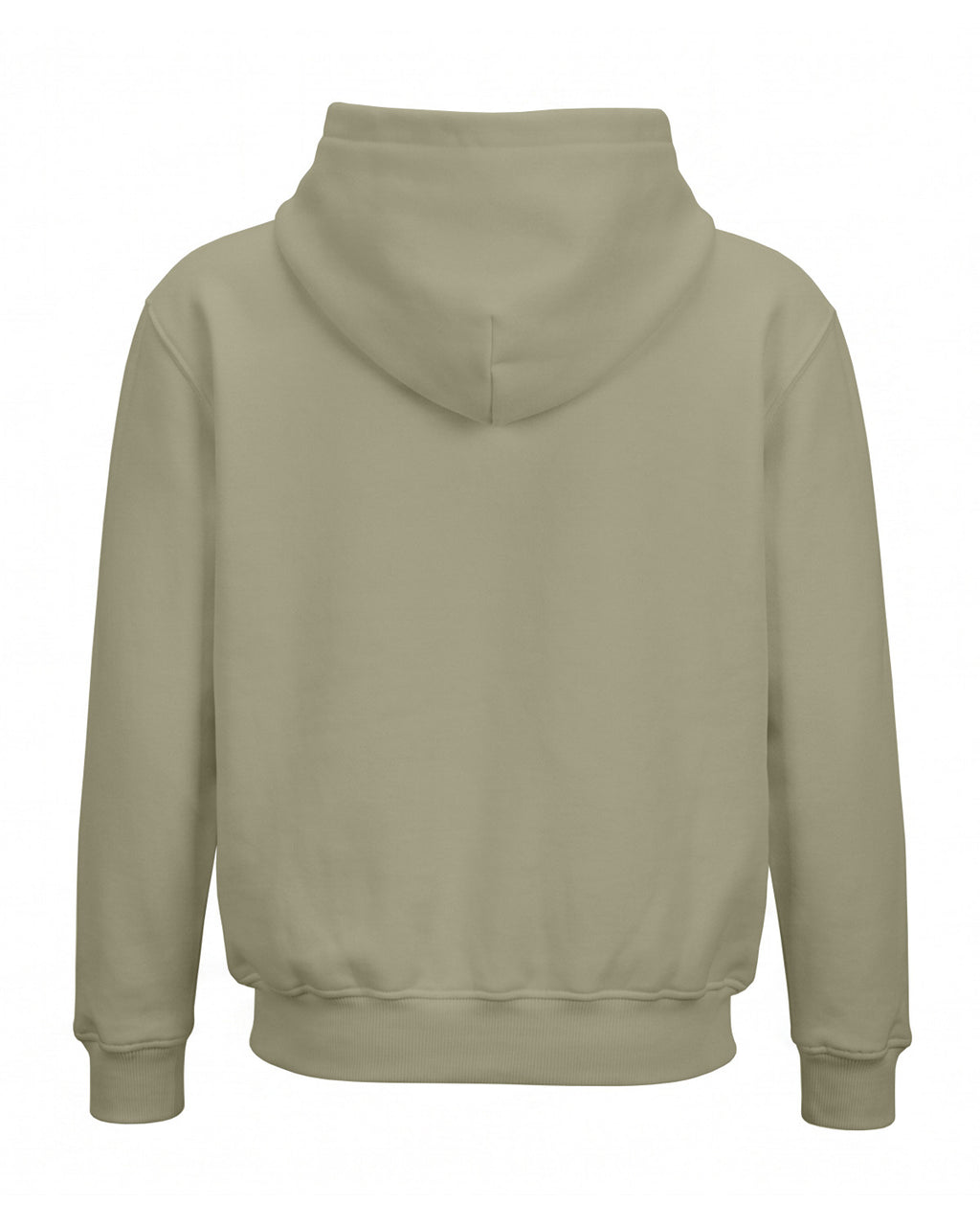 Beige plain solid regular hoodie made from premium cotton fleece, 320 GSM, bio-washed and pre-shrunk for softness and structure.