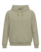Beige plain solid regular hoodie made from premium cotton fleece, 320 GSM, bio-washed and pre-shrunk for softness and structure.
