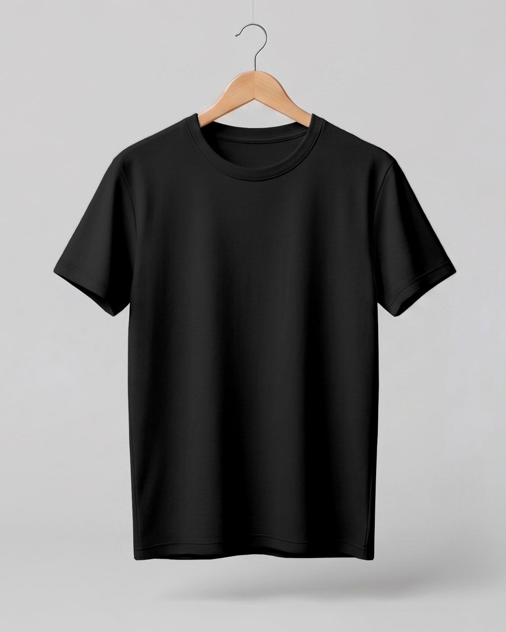White plain half sleeve round neck t-shirt made from premium cotton, 180 GSM red label yarn, biowashed for softness and durability.