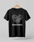 Bakeaholic Heart Half Sleeve T-Shirt