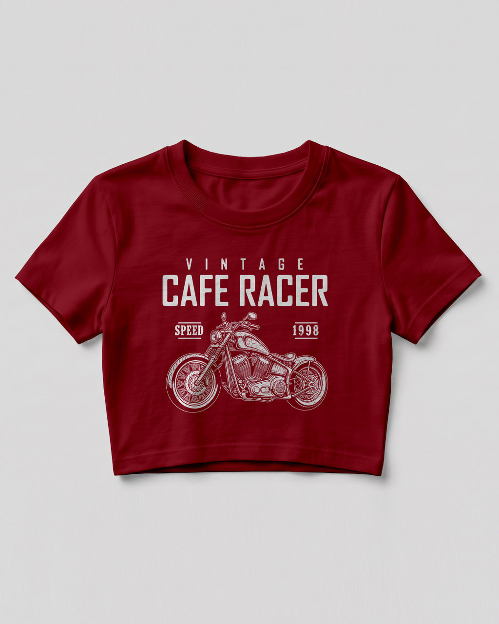 Vintage Cafe Racer Graphic Crop Top
