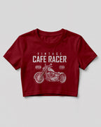 Vintage Cafe Racer Graphic Crop Top