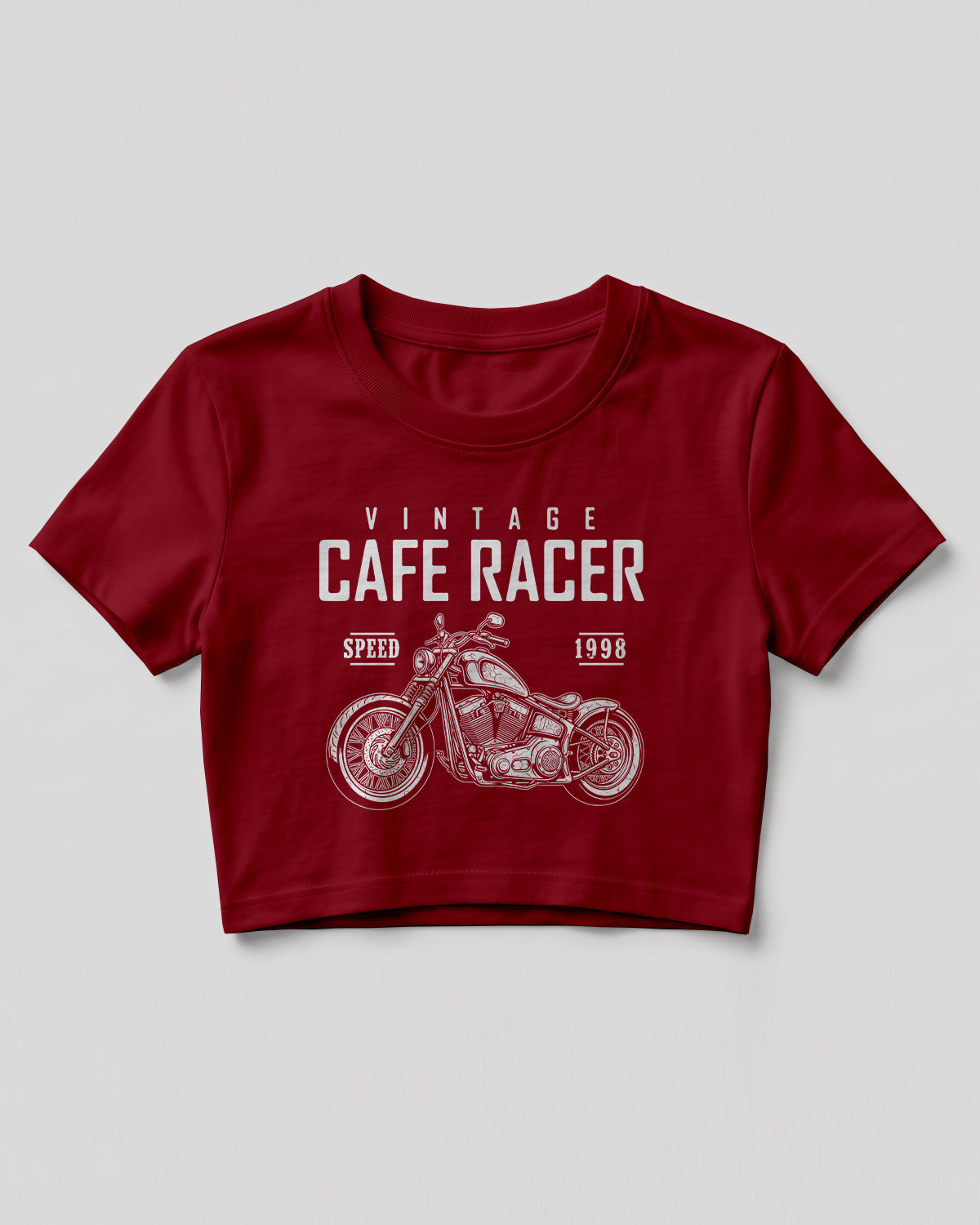 Vintage Cafe Racer Graphic Crop Top
