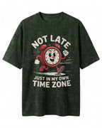 My Own Time Zone Acid Washed Oversized T-Shirt