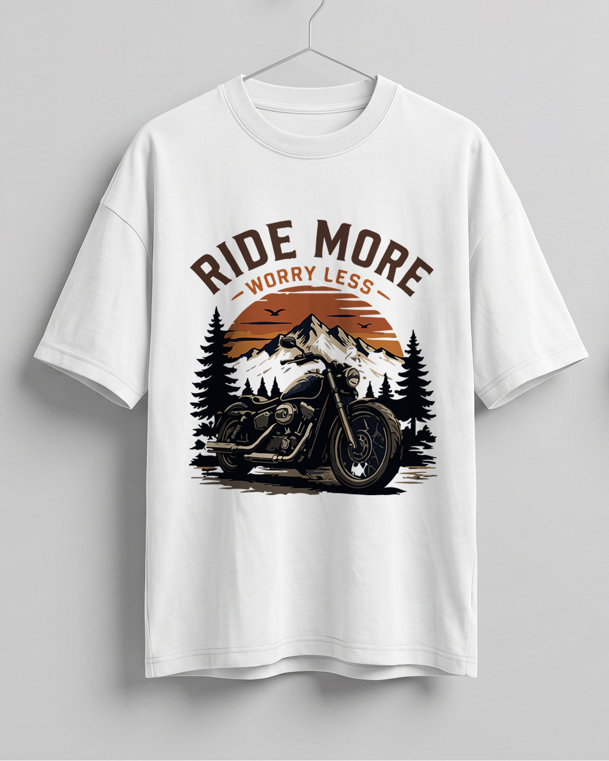 Ride more motorcycle graphic biker oversized t-shirt