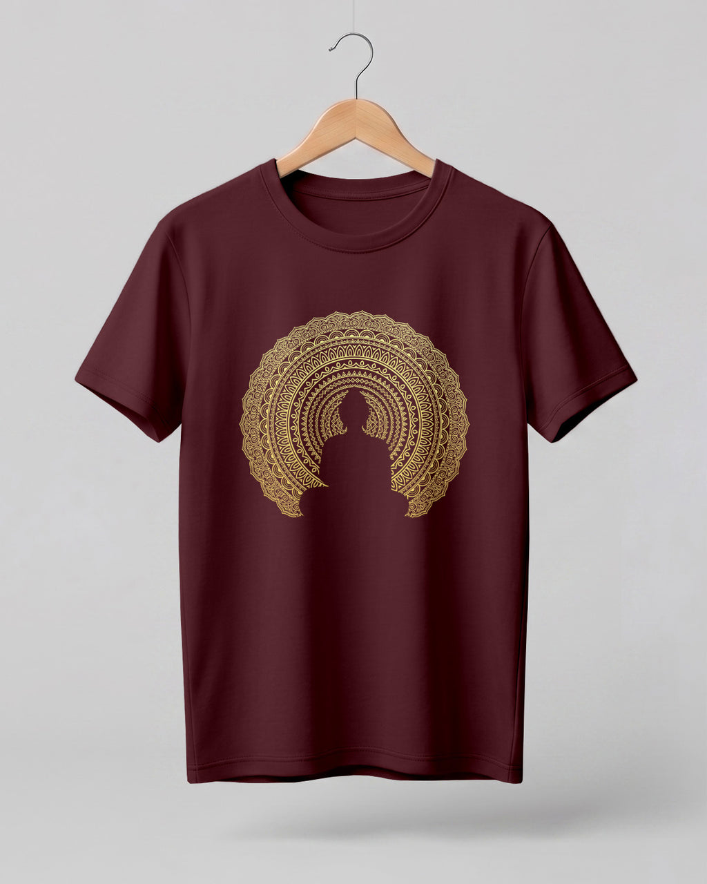 Buddha Mandala Cotton Half Sleeve T-Shirt