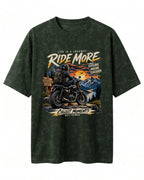 Ride more motorcycle graphic biker acid washed t-shirt