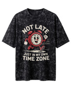 My Own Time Zone Acid Washed Oversized T-Shirt