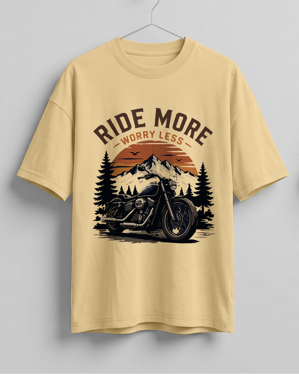 Ride more motorcycle graphic biker oversized t-shirt