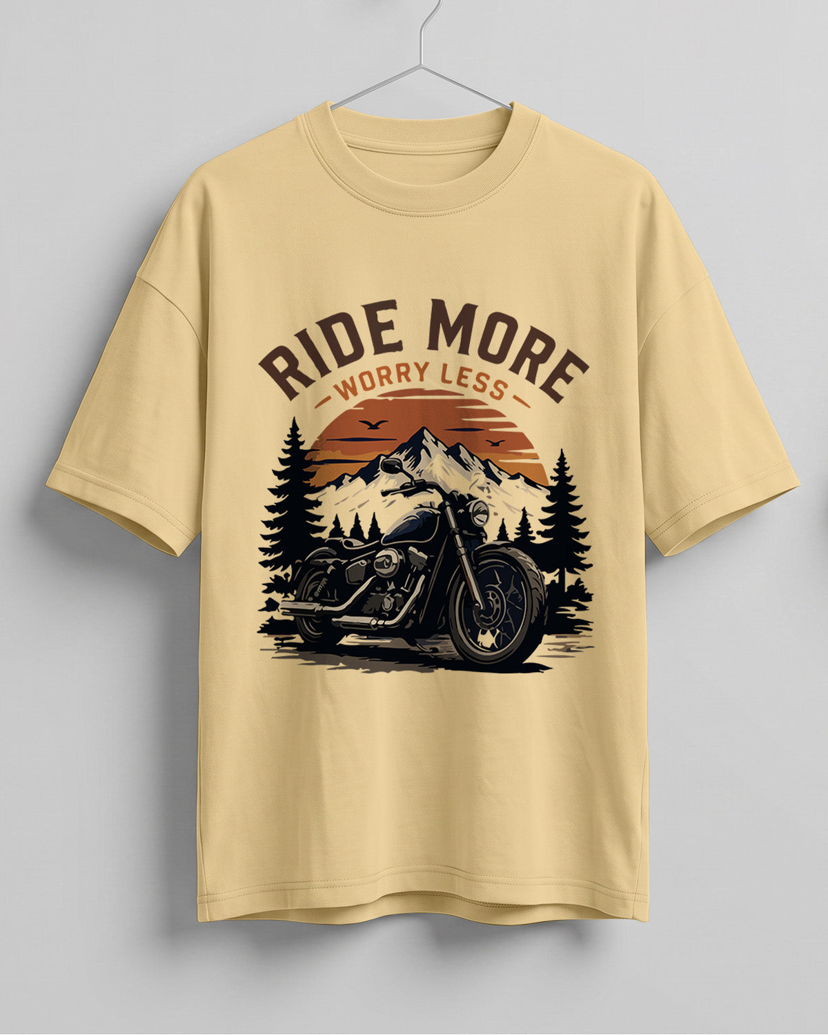 Ride more motorcycle graphic biker oversized t-shirt
