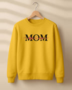 Mom Best Ever graphic sweatshirt with pink script lettering