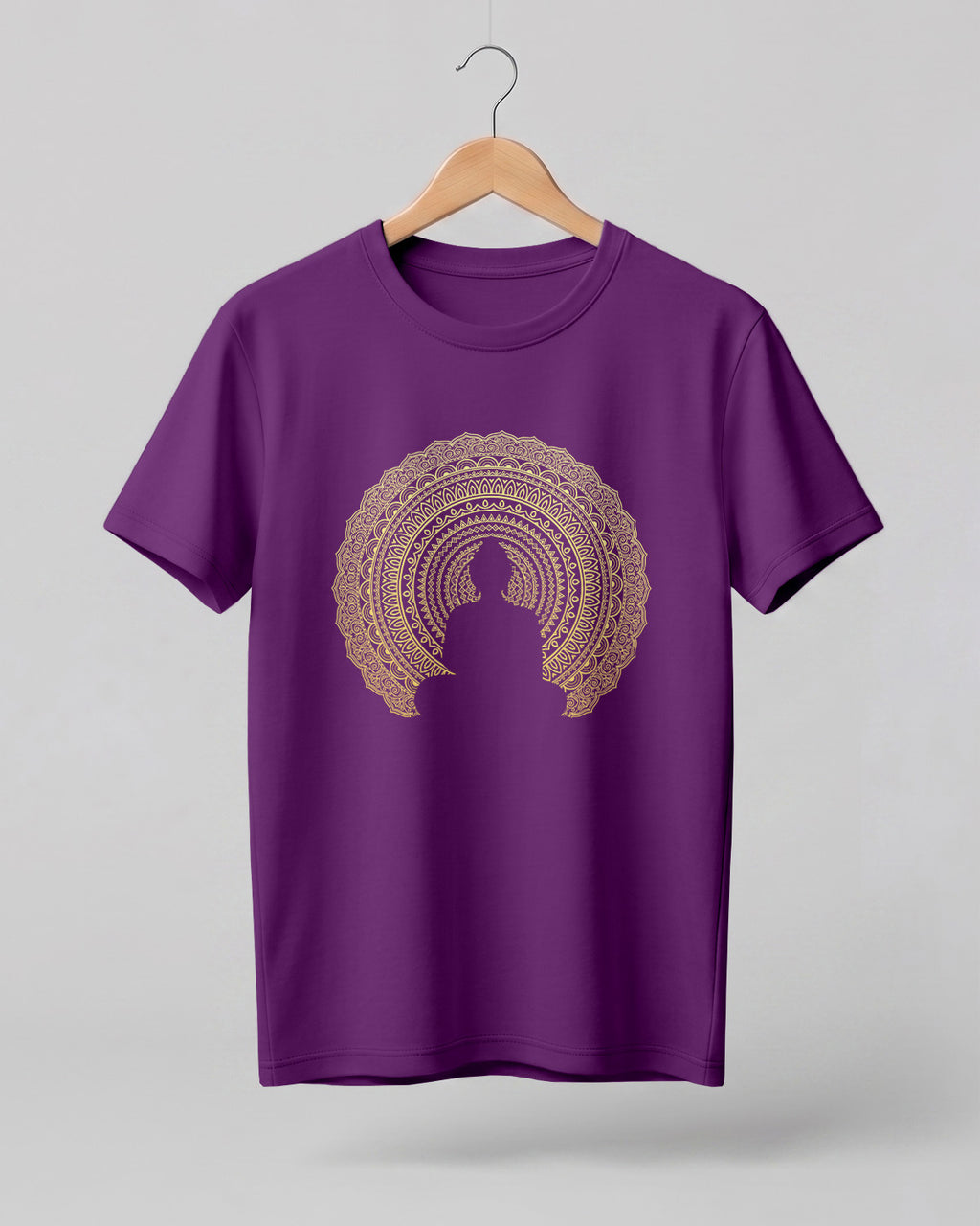 Buddha Mandala Cotton Half Sleeve T-Shirt