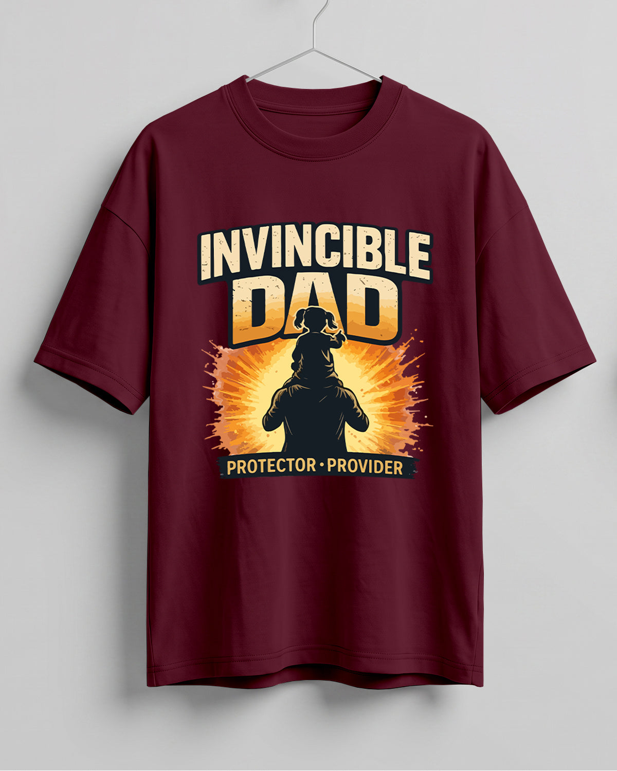 Invincible Dad Protector Provider Oversized T-Shirt