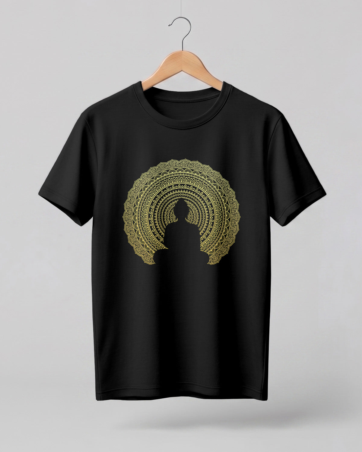 Buddha Mandala Cotton Half Sleeve T-Shirt