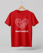 Bakeaholic Heart Half Sleeve T-Shirt