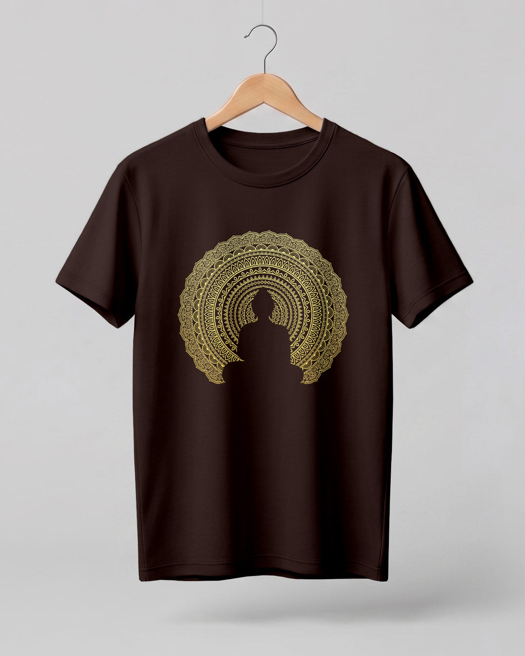 Buddha Mandala Cotton Half Sleeve T-Shirt