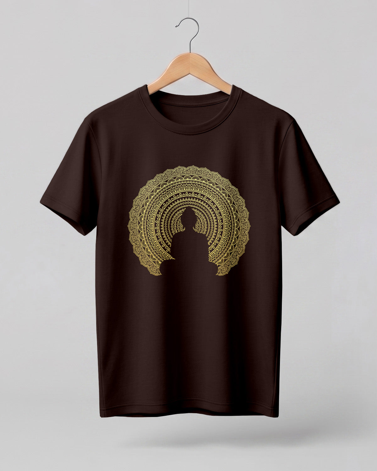 Buddha Mandala Cotton Half Sleeve T-Shirt