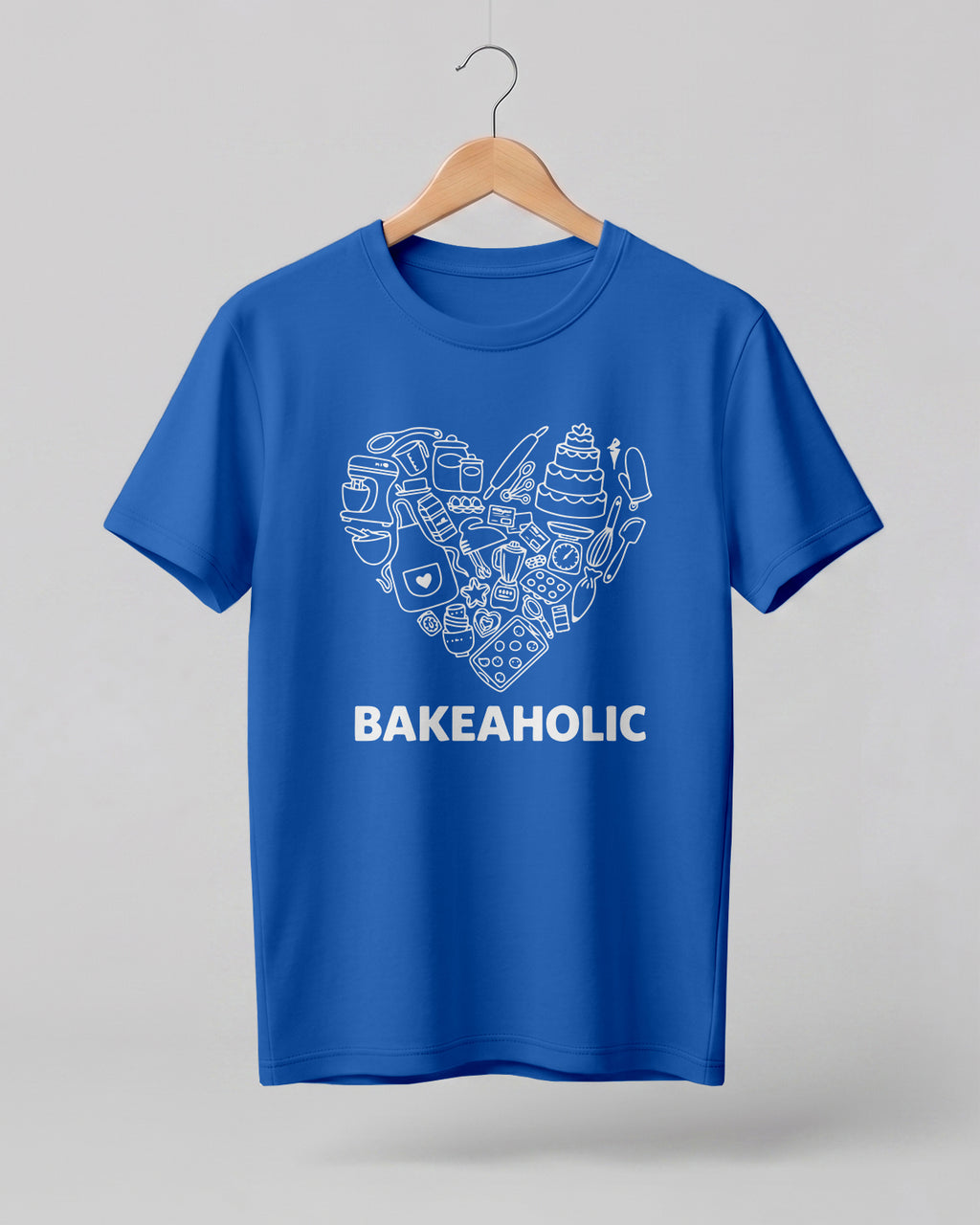 Bakeaholic Heart Half Sleeve T-Shirt
