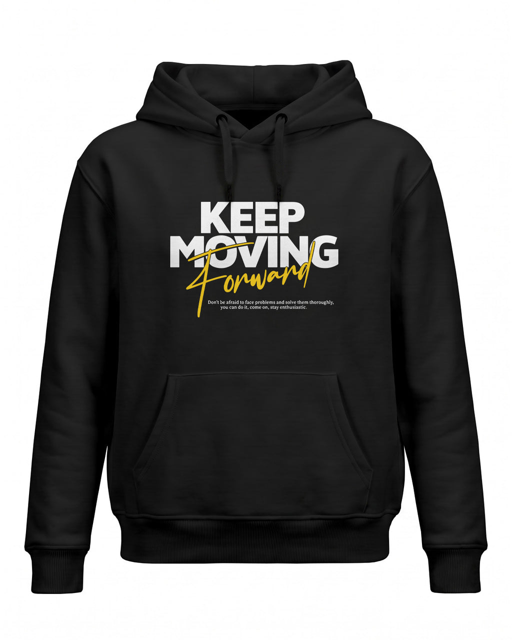 Xenovaurban motivational graphic hoodie featuring Keep Moving Forward typography design