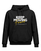 Xenovaurban motivational graphic hoodie featuring Keep Moving Forward typography design
