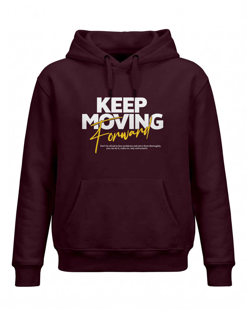 Xenovaurban motivational graphic hoodie featuring Keep Moving Forward typography design