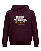 Xenovaurban motivational graphic hoodie featuring Keep Moving Forward typography design