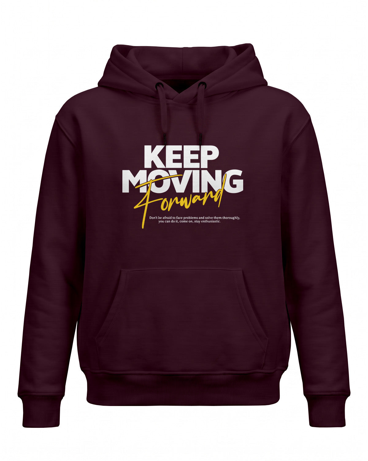 Xenovaurban motivational graphic hoodie featuring Keep Moving Forward typography design