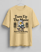 Turn Up The Music Cotton Oversized Fit T-Shirt