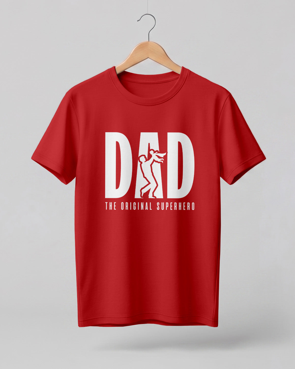 Dad The Original Superhero Graphic Half Sleeve T-Shirt