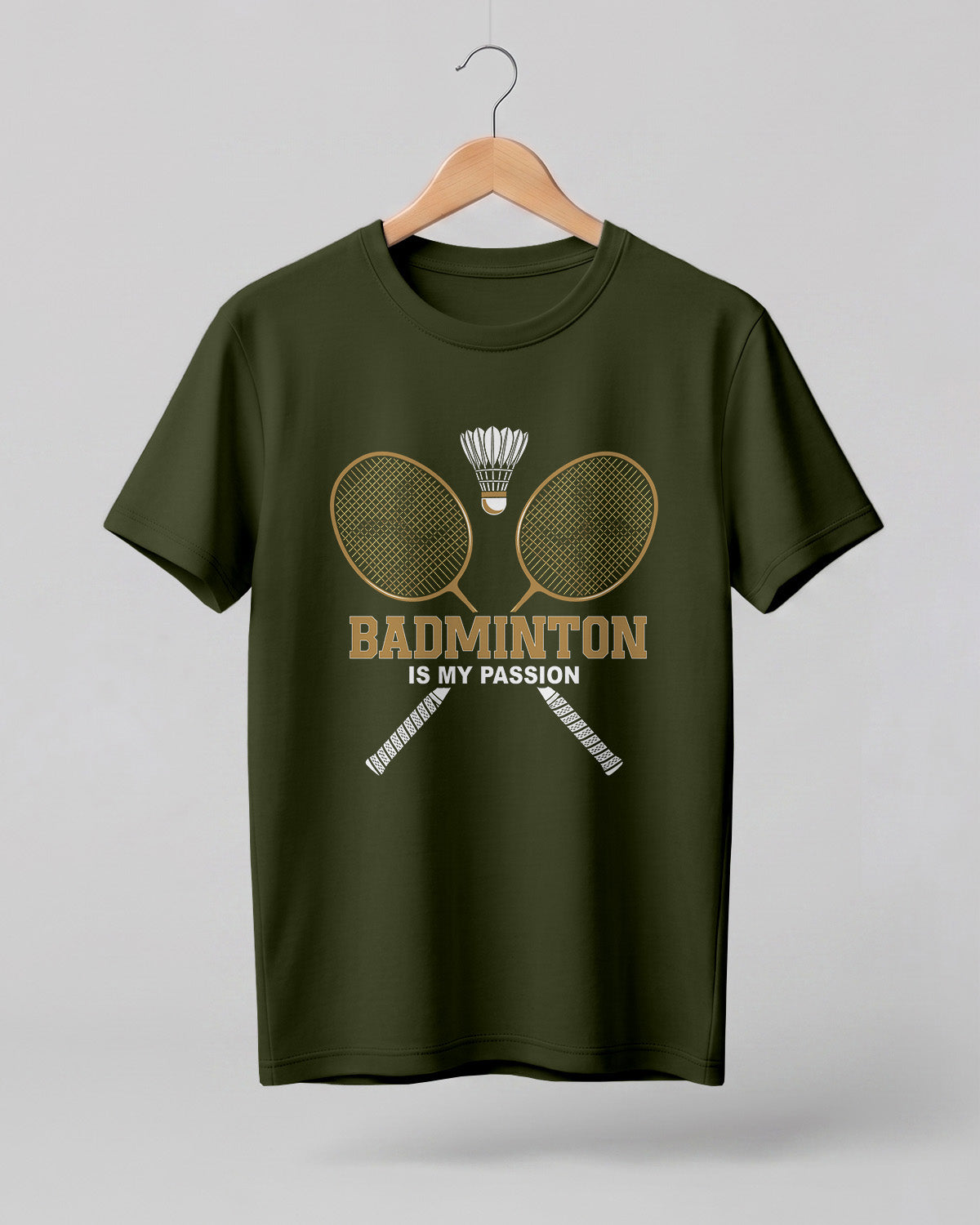 Motivational sports graphic half sleeve t-shirt featuring bold “Court King” typography with tennis player silhouette printed on premium cotton fabric.