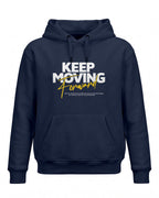 Xenovaurban motivational graphic hoodie featuring Keep Moving Forward typography design