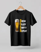 Brew Enjoy Empty Repeat Half Sleeve T-Shirt