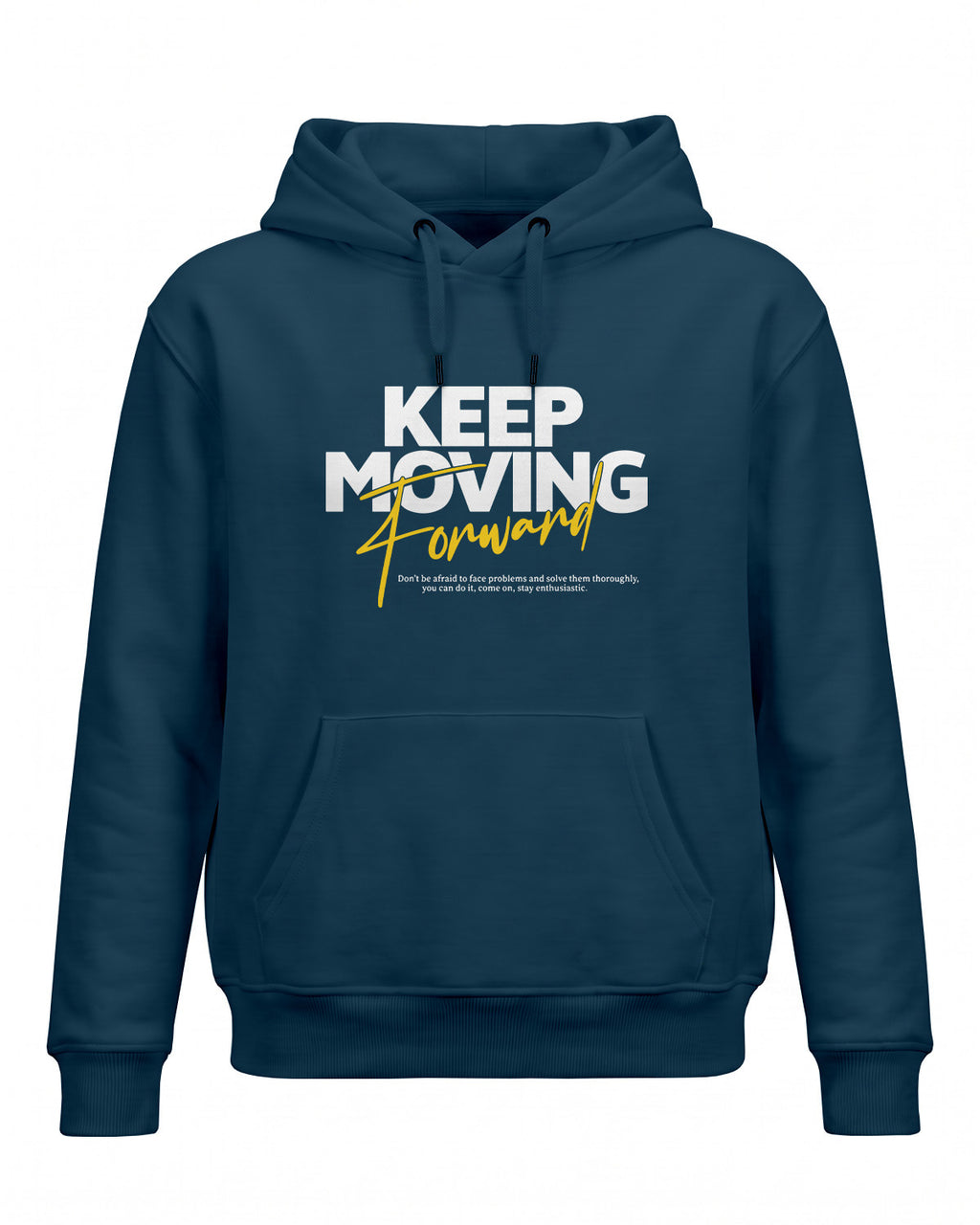 Xenovaurban motivational graphic hoodie featuring Keep Moving Forward typography design