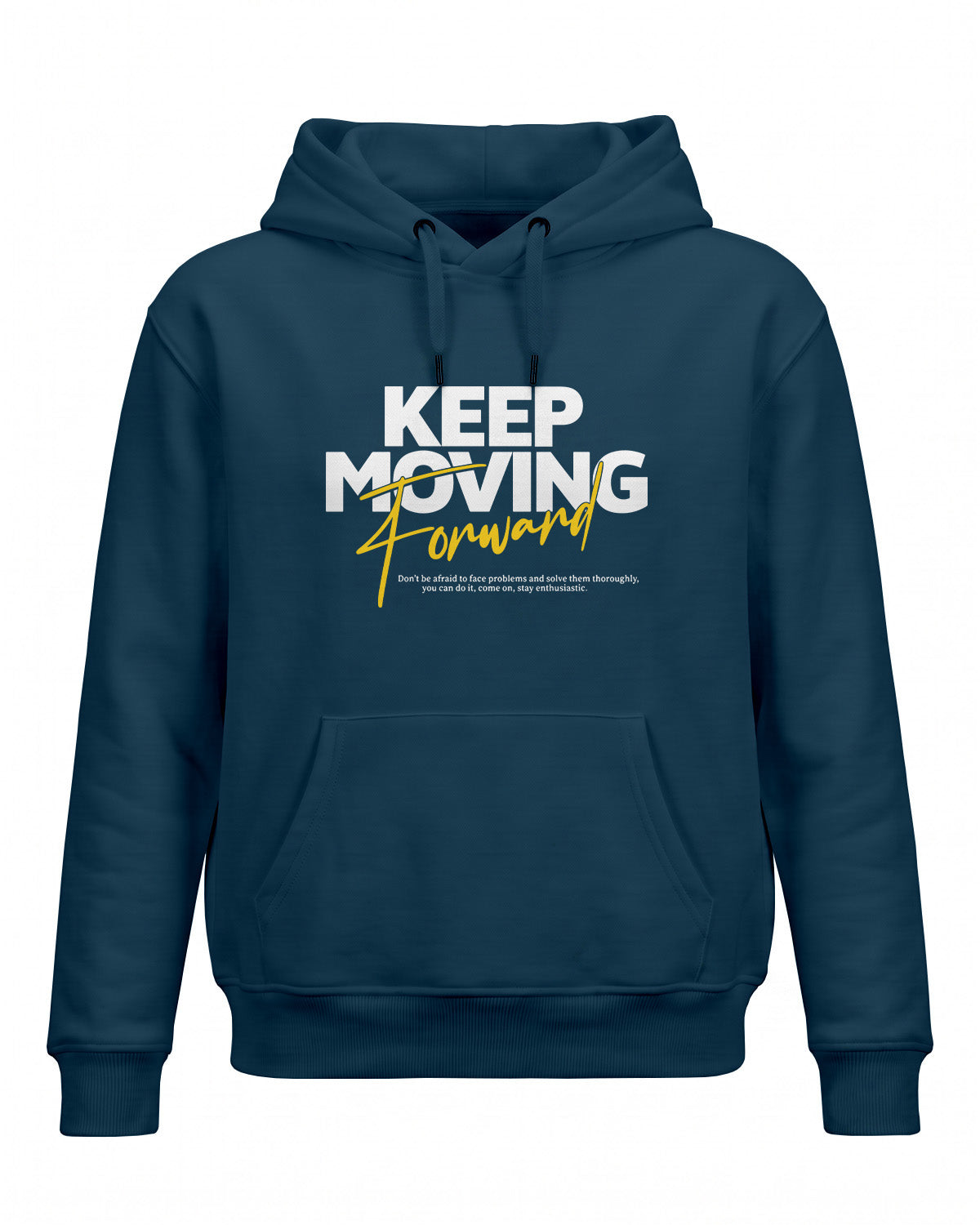 Xenovaurban motivational graphic hoodie featuring Keep Moving Forward typography design