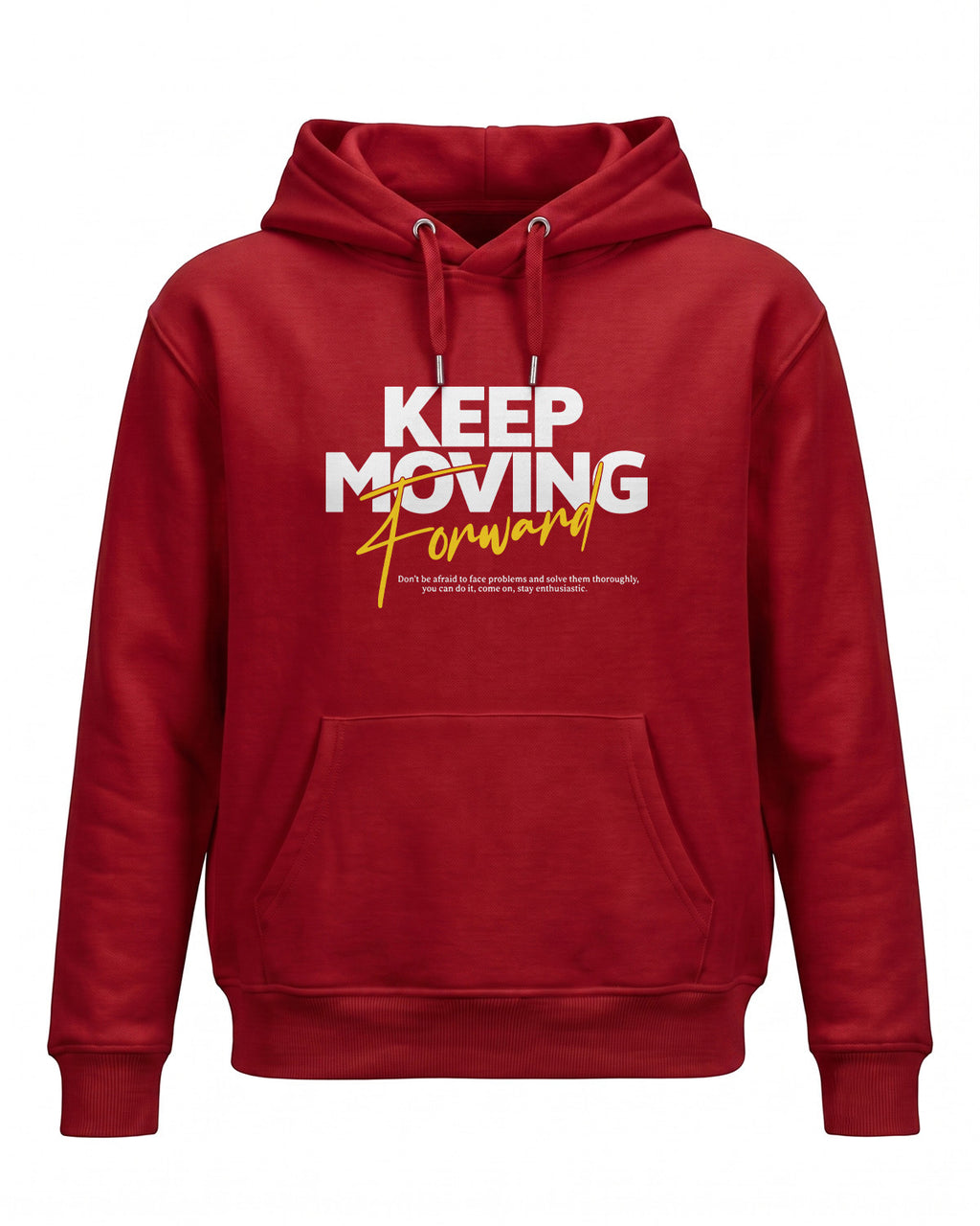 Xenovaurban motivational graphic hoodie featuring Keep Moving Forward typography design