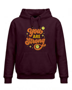 Xenovaurban motivational graphic hoodie featuring the quote You Are Strong
