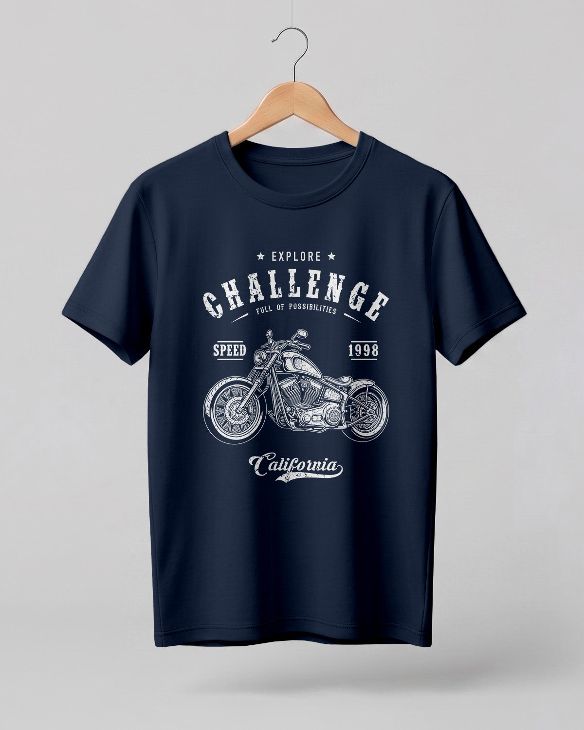 Challenge California Motorcycle Half Sleeve T-Shirt