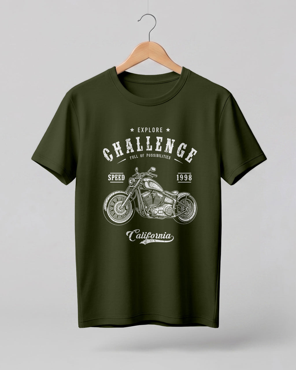 Challenge California Motorcycle Half Sleeve T-Shirt