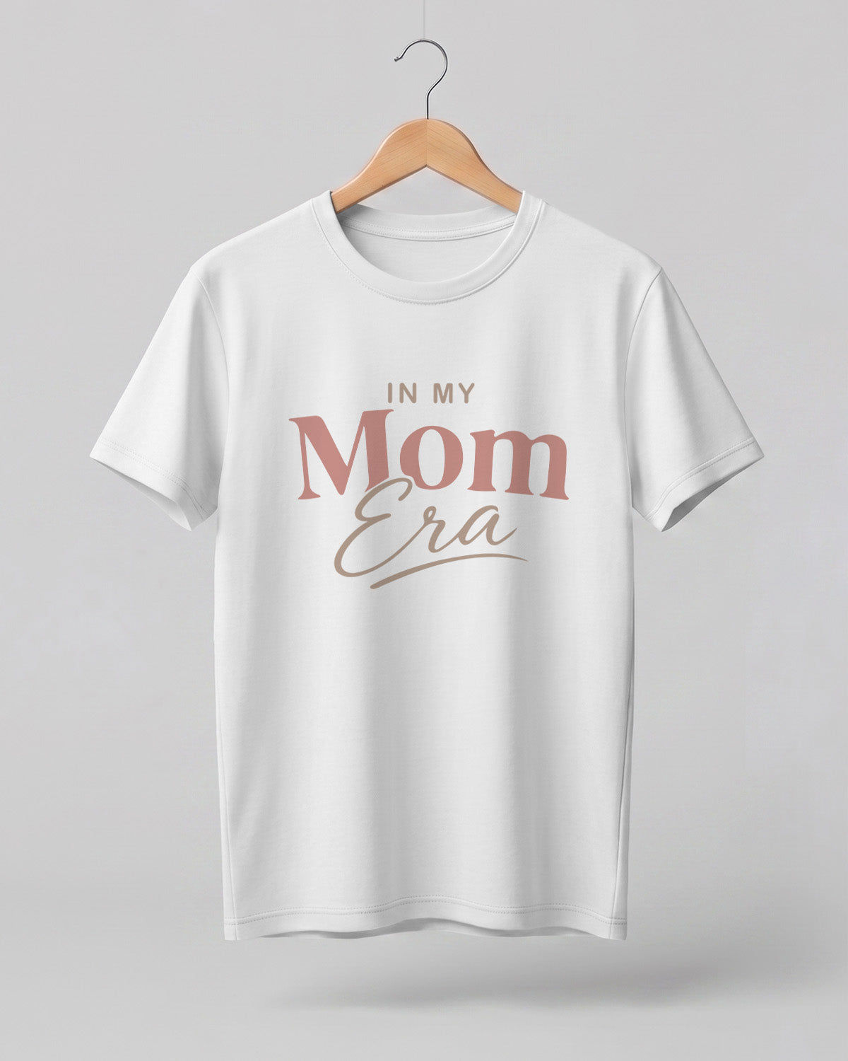 In My Mom Era graphic half sleeve t-shirt for moms with stylish typography design