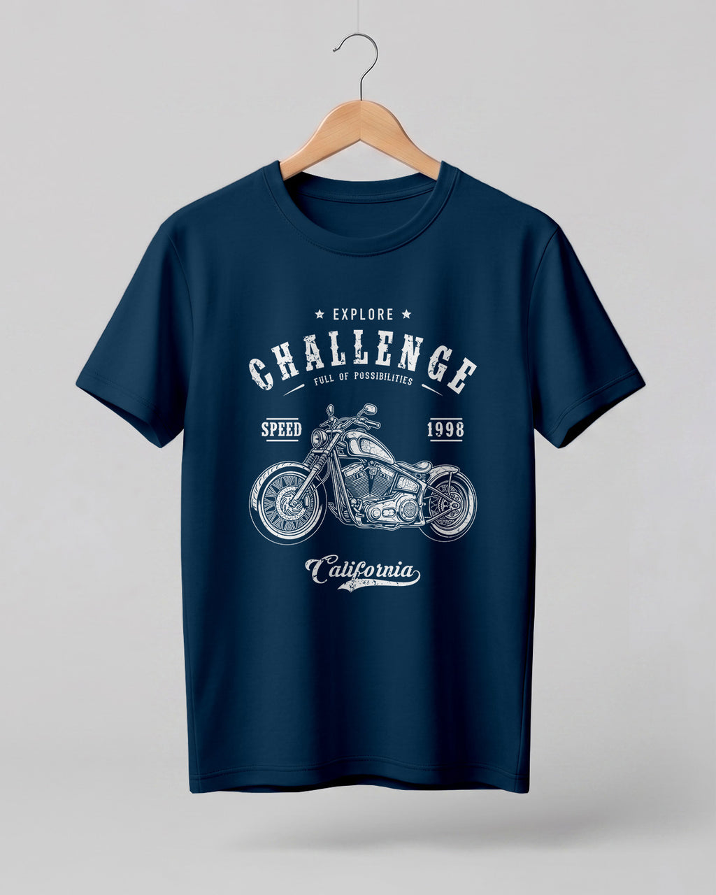 Challenge California Motorcycle Half Sleeve T-Shirt