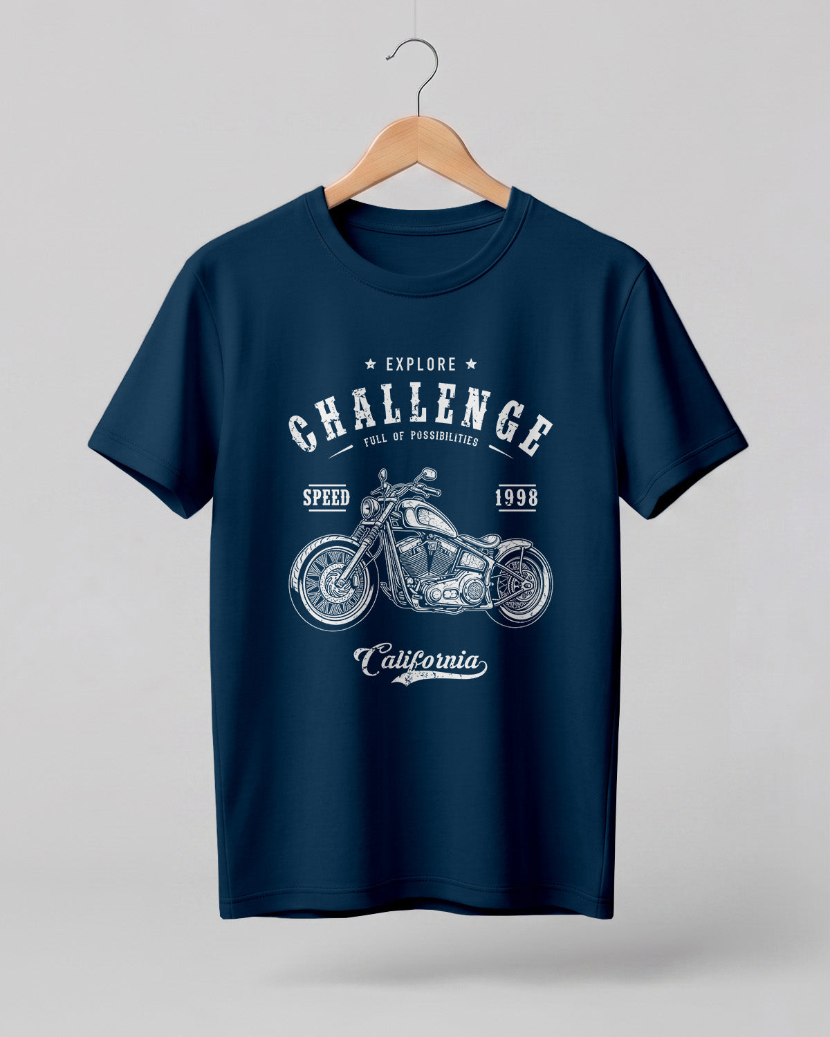 Challenge California Motorcycle Half Sleeve T-Shirt