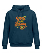 Xenovaurban motivational graphic hoodie featuring the quote You Are Strong