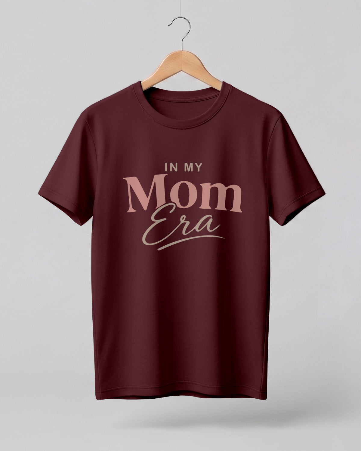 In My Mom Era graphic half sleeve t-shirt for moms with stylish typography design