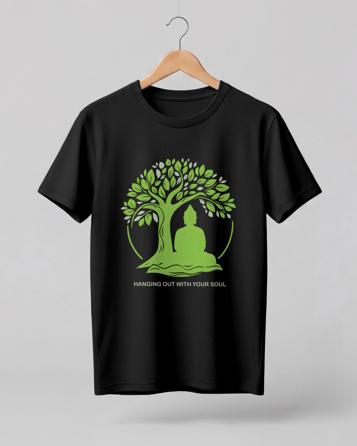 Hanging Out With Your Soul Cotton Half Sleeve T-Shirt