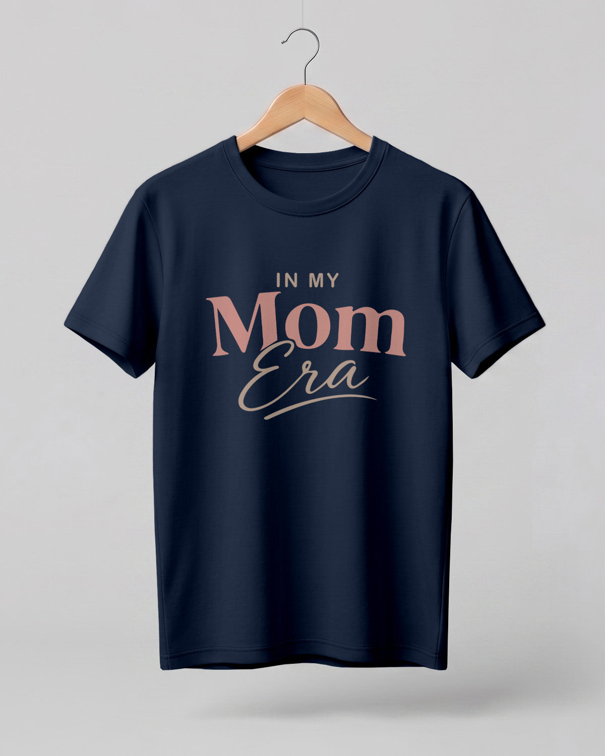 In My Mom Era graphic half sleeve t-shirt for moms with stylish typography design