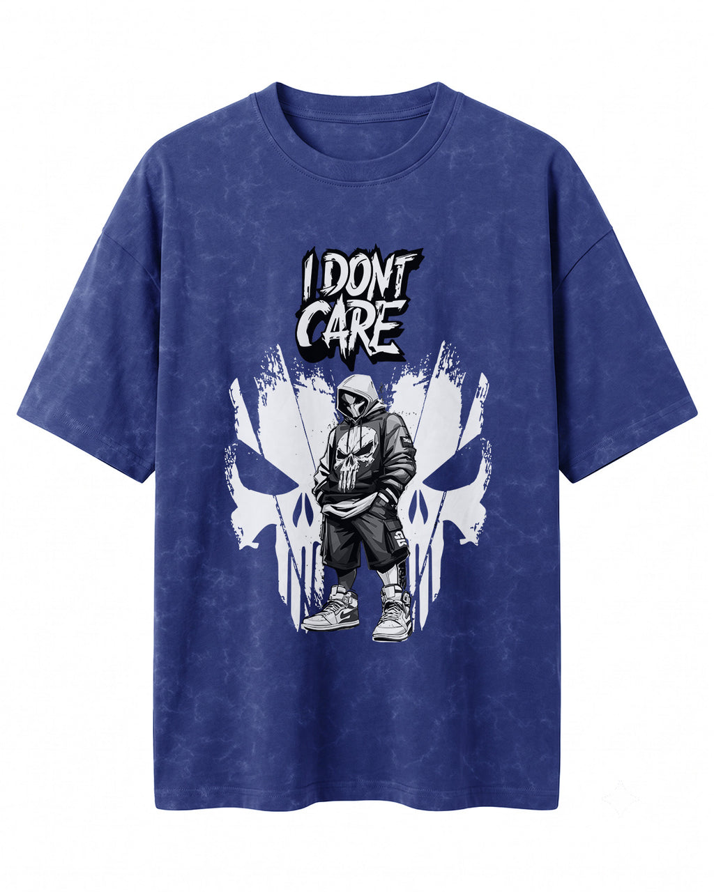 I Don't Care Acid Washed Oversized T-Shirt