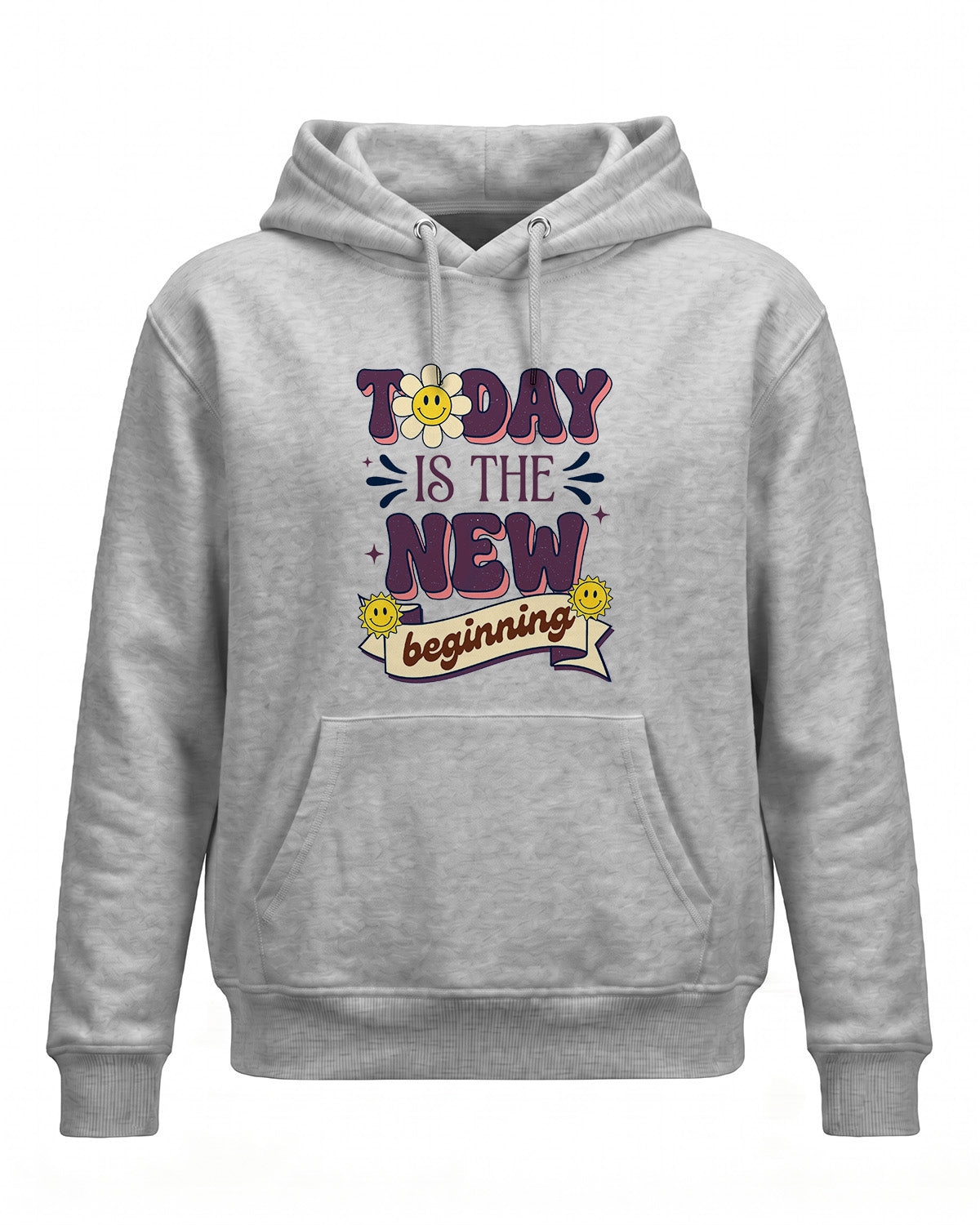 Xenovaurban motivational graphic hoodie featuring the quote Today Is The New Beginning