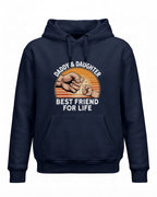 Xenovaurban graphic hoodie featuring father and daughter hand illustration and “Daddy and Daughter Best Friend for Life” typography.