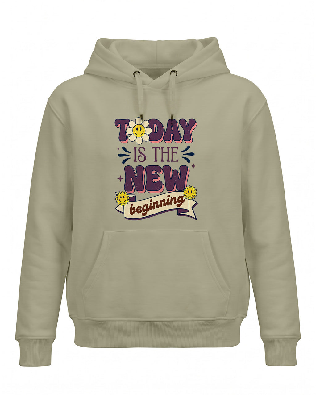 Xenovaurban motivational graphic hoodie featuring the quote Today Is The New Beginning