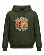 Xenovaurban graphic hoodie featuring father and daughter hand illustration and “Daddy and Daughter Best Friend for Life” typography.